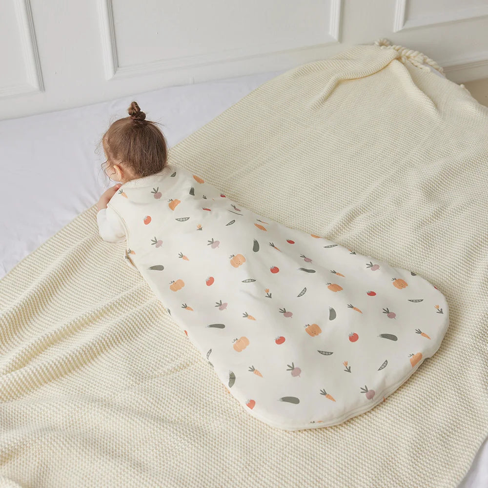 Sleeping Bag For Baby 0-24 Months Spring Autumn Sleeveless Wearable Anti-Kick Blanket Cartoon Printed Baby Sleepsacks 2.5Tog