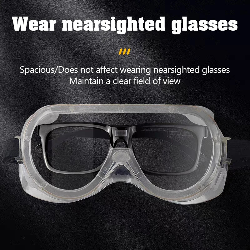 Protective Glasses Anti-splash Anti-wind Sand-dust Anti-fog Goggles Myopia Can Wear Water Festival Labor Protective Eye Mask