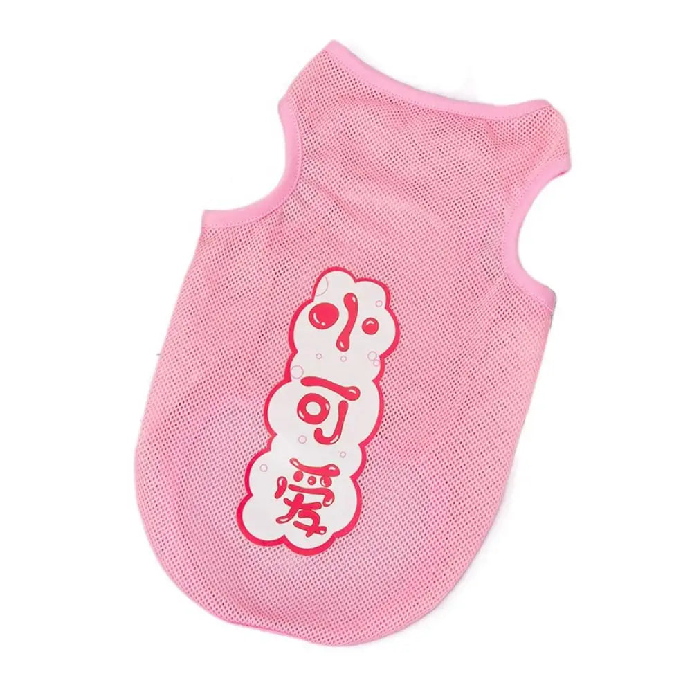 Cute Cartoon Pet Dog Clothes Summer Thin Mesh Dog Cat Vest Cat Teddy Bear Pomy Pet Puppy Breathable Cool Clothing Dog Costume
