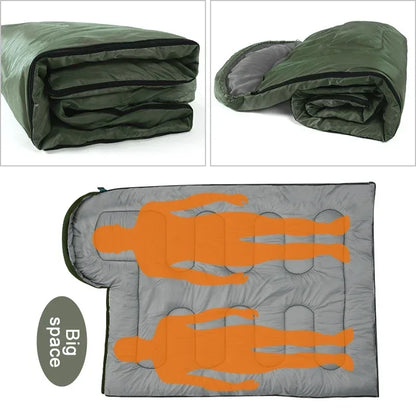 Portable Camping Sleeping Bag Ultralight 0.75kg Envelope Waterproof 170T Polyester Hollow Cotton Warm Outdoor Hiking Backpacking