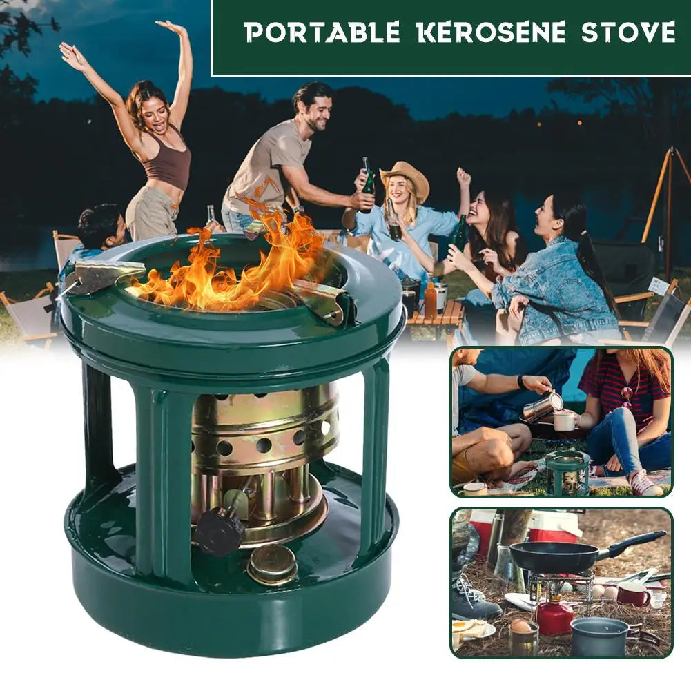 Windproof Kerosene Stove Portable Outdoor Camping Kerosene Burner Heater Patio Picnic Cooking Equipment for Picnic Hiking