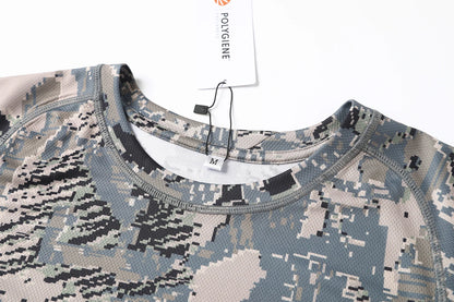Summer Men's quick-drying printed camo hunting short sleeve T-shirt hunting wear