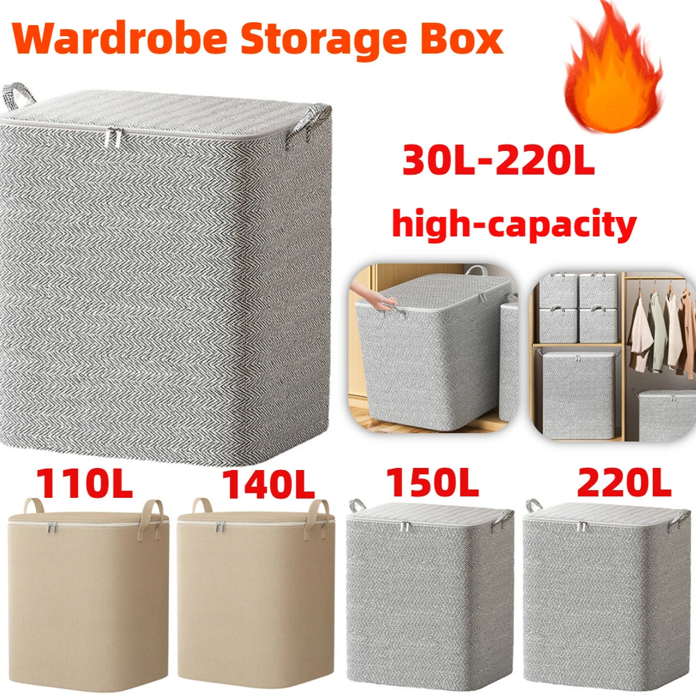 Stereoscopic Storage Boxes Household Storage Boxes Organizing Boxes Fabric Foldable Large Capacity Dust-proof Closet Storage