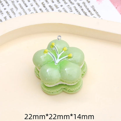 10PCS Shiny Cherry Blossom Cake Series Flat Back Charms For Earrings Bracelet Hairpin DIY Jewelry Pendants Decoration Accessorie