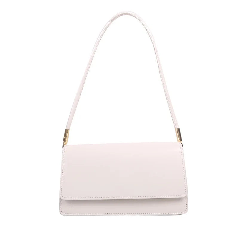 New Women's Fashion Handbags Retro Solid Color PU Leather Shoulder Underarm Bag Casual Women Hobos Handbags сумка женская Trend