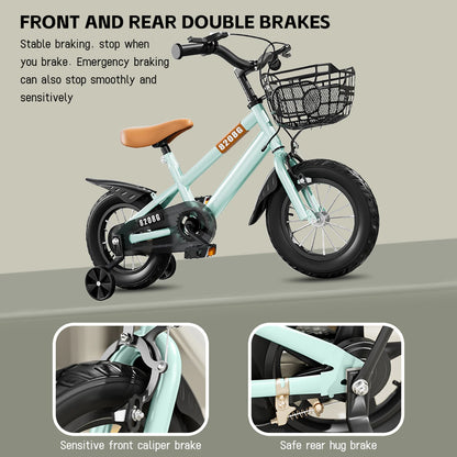 Kids Bike Bicycle for Girls Ages 3-7 Years with Training Wheels Basket Kids Bicycle Bids Bicycles 3-7 years 14inch/16inch