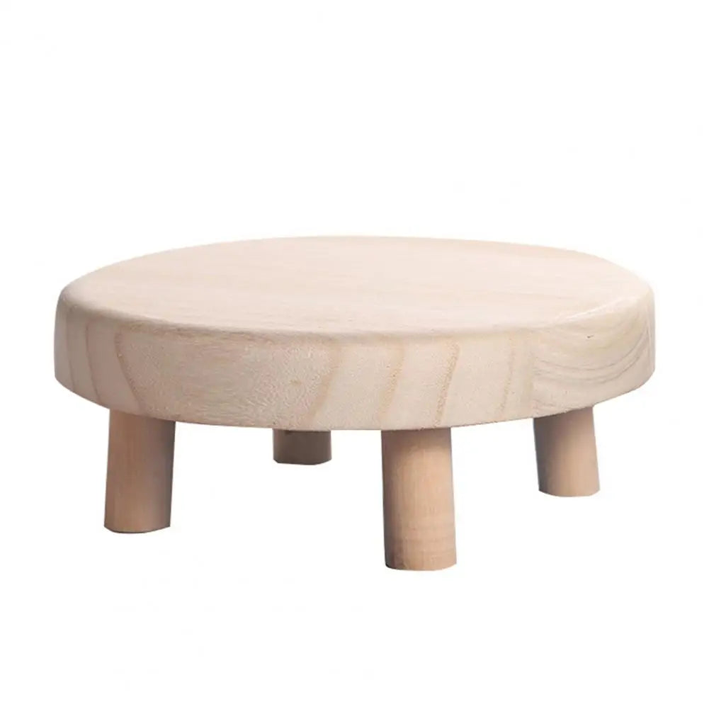 Small Useful Small Wooden Stool Wear-resistant Flower Pot Stand Fine Workmanship Wood Texture Flower Pot Stand Rest