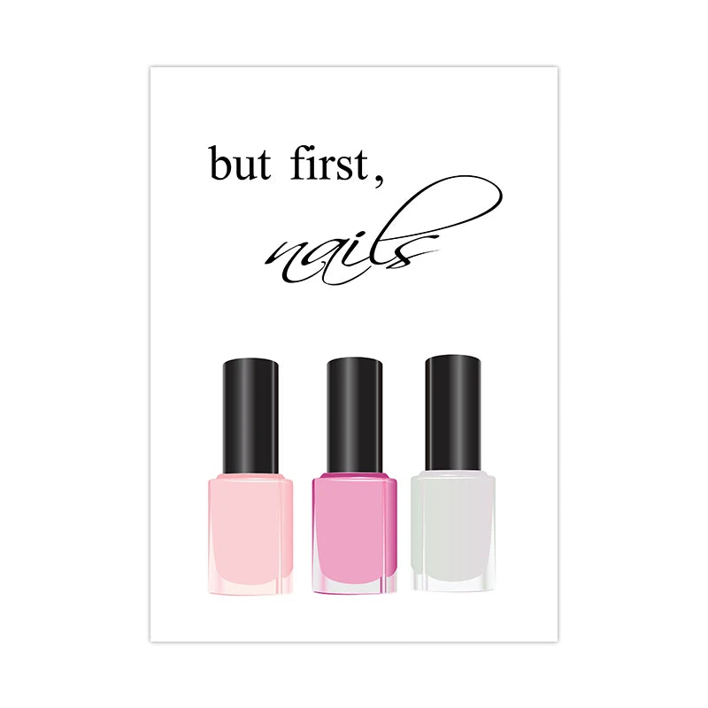 Nail Salon Wall Decoration Beauty Salon Wall Art Canvas Painting Nail Polish Quote Posters and Prints Nail Tech Artist Gift