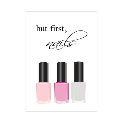 Nail Salon Wall Decoration Beauty Salon Wall Art Canvas Painting Nail Polish Quote Posters and Prints Nail Tech Artist Gift