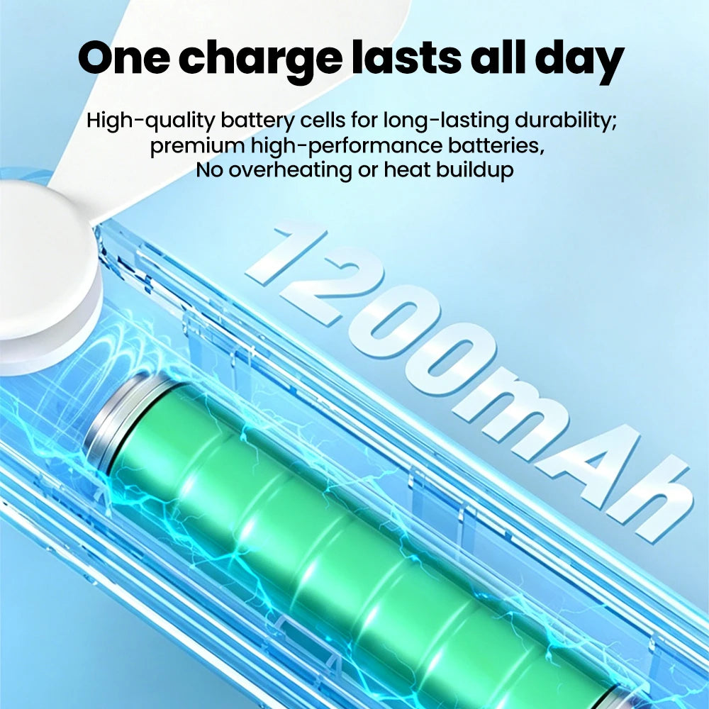 Portable Mini Fan Handheld Small Fan Extendable USB to Type C Charging Fan 2-in-1 Multi-Functional Mobile Phone Charging Fan