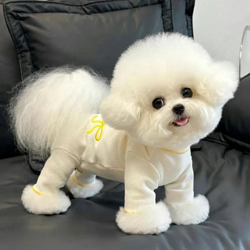 Pet Bichon Home Clothes Summer Belly Protector Pajamas Puppy Soft Four Legged Clothes Teddy Casual Jumpsuits Clothes