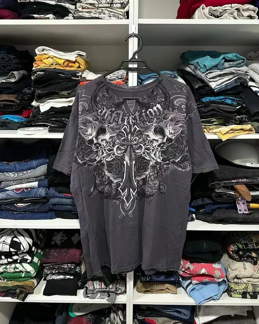 American Hip Hop Retro Loose Cotton Short Sleeve T-shirt Women Street Y2K New Casual Punk Rock T-shirt Unisex Harajuku Joker Top