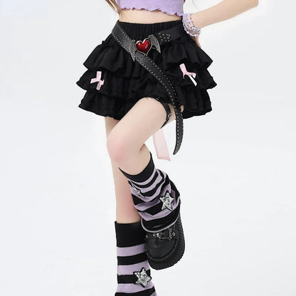 Harajuku Y2k Lolita Style Mini Skirt Women Korean High Waist Ruffles Cake Skirts Japanese Kawaii Pleated JK Fashion Short Skirts