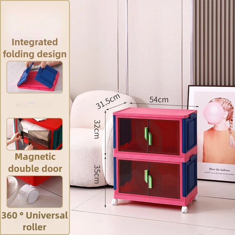 Bedroom Storage Box Clothing Cabinet Organizing Foldable Living Room Storage Cabinet Stationery Toy Organization Boxes Kitchen