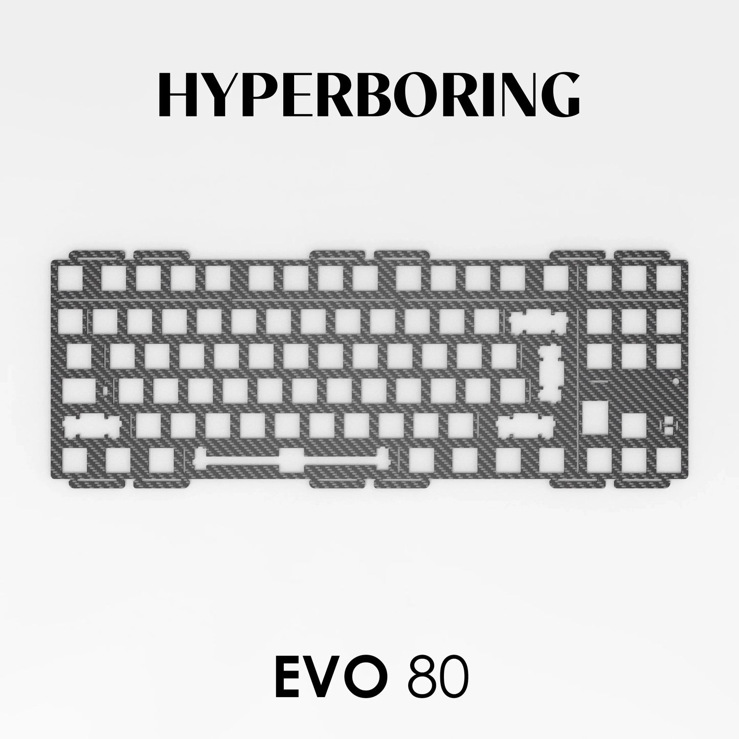 Evoworks EVO80 Customized Mechanical Keyboard Accessories PP PC FR4 Aluminum Copper Positioning Plate for Keyboard Gifts