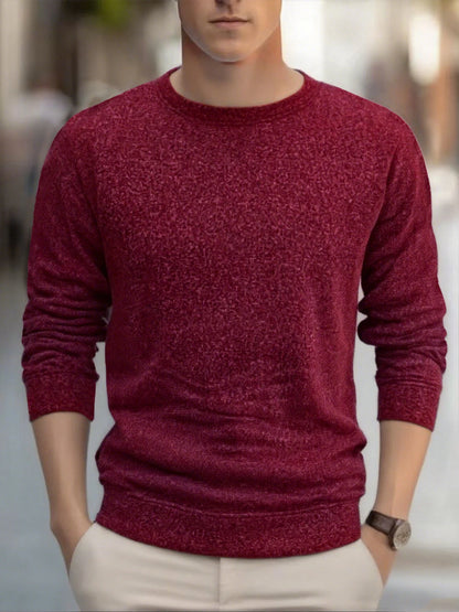 Men's Pullover Solid Color Warm Sweaters Fashion Crewneck Hoody Casual Loose Sweatshirt Oversize Street Sportswear Men Clothes
