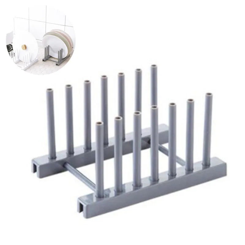 8/16 Grids Folding Bamboo Dish Rack Drying Rack Holder Utensil Drainer Plate Storage Holder Plate Wooden Flatware Dish Rack