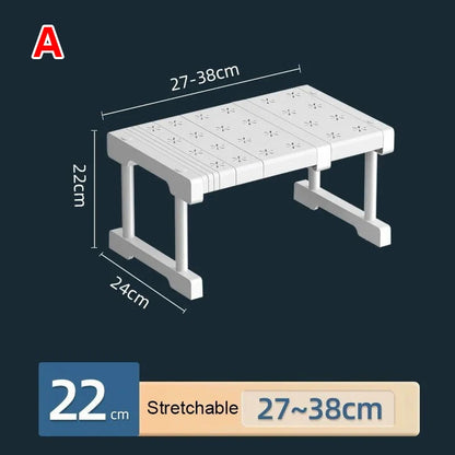 Closet Shelf Wardrobe Organizer Stackable Shelves Clother Storage Rack Telescopic Punch-Free Adjustable Wardrobe Divider Board