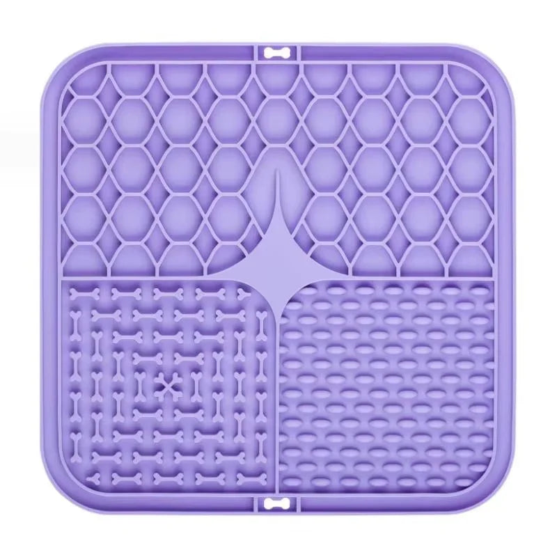 Pet Lick Silicone Mat Dogs Pet Slow Food Plate for Dog Bathing Distraction Silicone Dog Sucker Food Training Dog Feeder Supplies