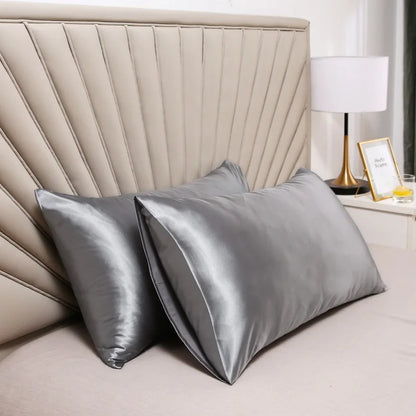 1pc Nordic Silk Pillowcase White Black Grey Khaki Blue Pink Sliver Bed Pillow Covers Luxury Cases Home Bedding Decor