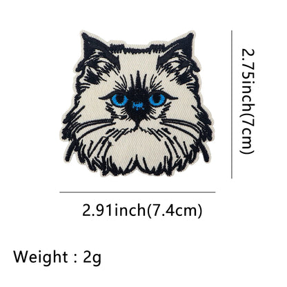 Cute Pet Dogs Patches On Clothes Animals Embroidered Patches Cartoon Cat Badges Iron On Patch DIY Clothing Accessories