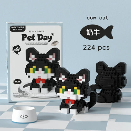 New Pet Teddy Husky Dog And Cat Toy Small Particle Building Blocks Puzzle Assembled Children's Toys