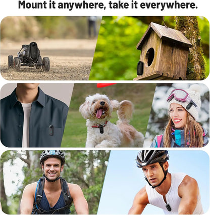 Action Camera 4K HD WiFi 2.4GMini Cameras Waterproof Magnetic Clip Click Chest Body Motorcycle POV Wearable Thumb Video Vlog
