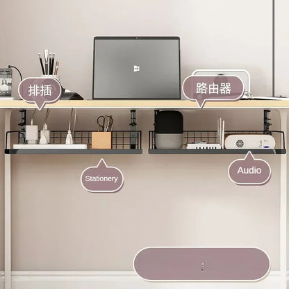 Under Desk Cable Management Tray, No Drill Steel Desk Cable Organizers, Wire Management Tray Cable Management Rack