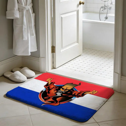 HHardcore Fashion Floor Mat Soft Flannel Absorbent Mat Non-Slip Rug Home Bedroom Bathroom