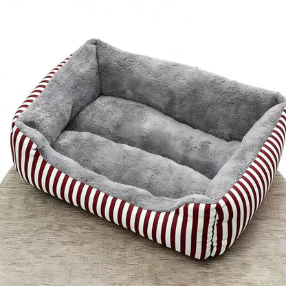 Cozy Print Pet Bed for Dogs & Cats - Soft Plush Warm Kennel Mat, Non-Slip Bottom, Ideal for Small to Medium Pets