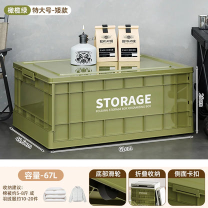 Foldable Storage Box - Extra Large Capacity Collapsible Organizer for Clothes, Toys & Household Items, Portable Logistics Bin wi