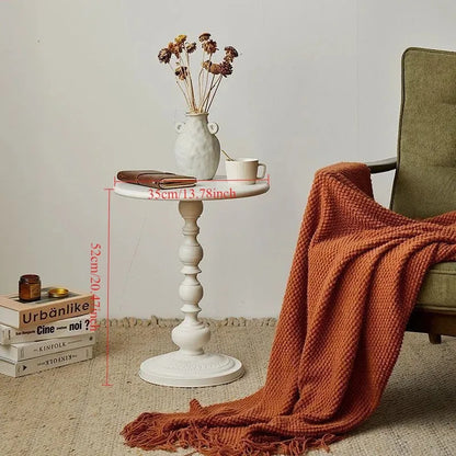 Retro corner few wrought iron bedside storage small round table sofa side few living room balcony household coffee table side