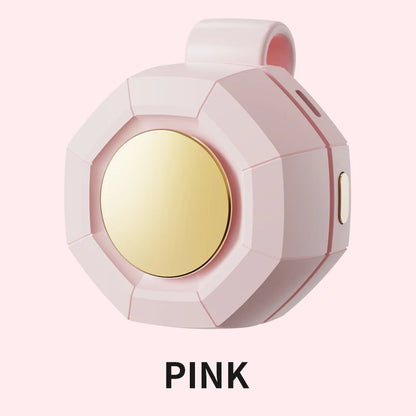 Portable Fan Mini Handheld Rechargeable Bladeless Electric Fan Clip Waist Fan Suitable for Outdoor Ventilation Desktop Small Fan