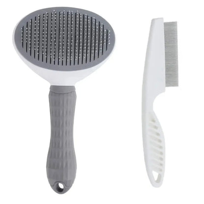 Dog Grooming Brush with Easy Clean Button, Pet Massage Comb for Effective Detangling and Hair Removal, Suitable for Dogs Cat