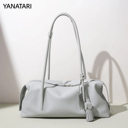 YANATATI Luxury Handbags Female Underarm Bag Shoulder Bag Women Bags New Fashion 2025 Genuine Cowhide Leather