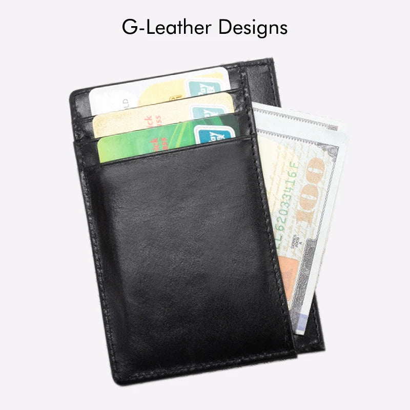 Vintage Genuine Leather Card Holder Oil Waxy Leather Credit Card Wallet Cases Unisex Slim Card Bag