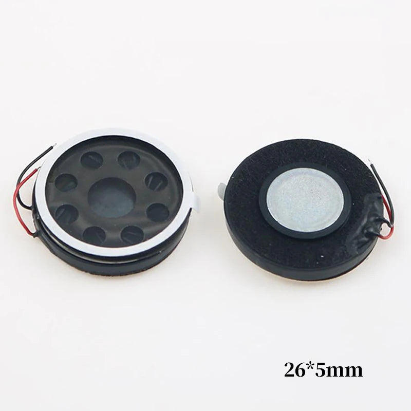 2PCS 13mm 15mm 16mm 18mm 18 20 23 26 28 30 MM Mini Speaker Round Runway Loudspeaker 8Ohm 0.5W For MP4 Toys Cellphone Small Audio