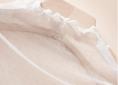 100% Mulberry Silk Slightly Transparent Semi-turtleneck Mesh Sunscreen Shirt for Women