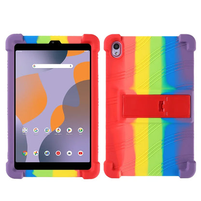 For Walmart ONN 8-inch 100135923 Tablet Case 2024 Shockproof Air Cushion Soft Silicone 8-inch Adjustable Stand Protective Case