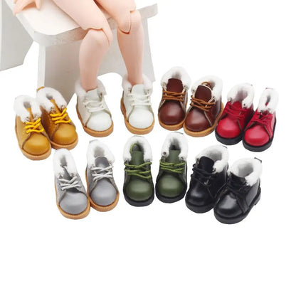 Doll Accessory Toy For 1/6 Blythes OB22 ob24 Dolls Doll Winter Boots Shoes Accessories Doll Clothes Accessories Mini Doll Shoes