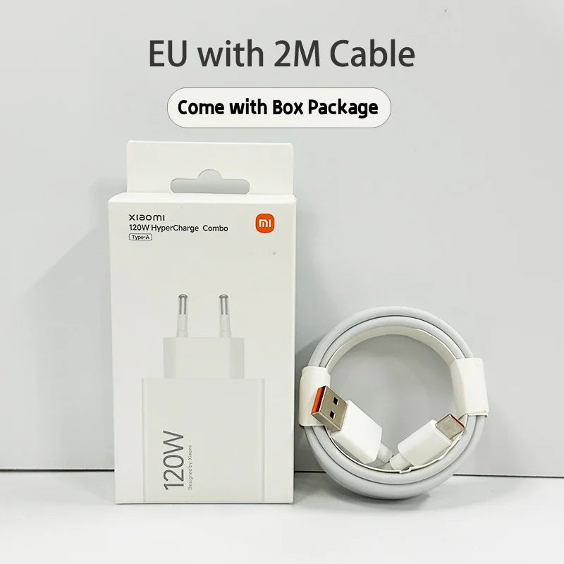 Original Xiaomi Charger 120W Fast Turbo Charge Hypercharge Adapter Xiaomi 12 13 14 15 17 Ultra Redmi Note 15 POCO F8 Ultra X7 X8