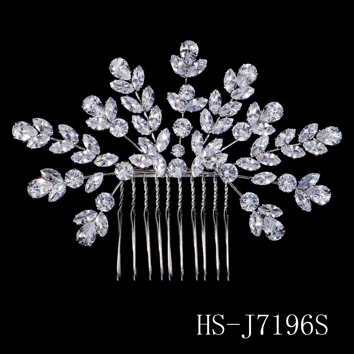New Luxury Zirconia Bridal Hair Comb Sparkling Handmade Hair Comb for Women Wedding Headpieces Jewelry Accessories