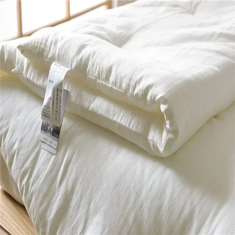 Japan Meiji Nishikawa Comforter Duvet Insert - Quilted White Comforters Queen Size All Season Down Bedding Comforter with Corner