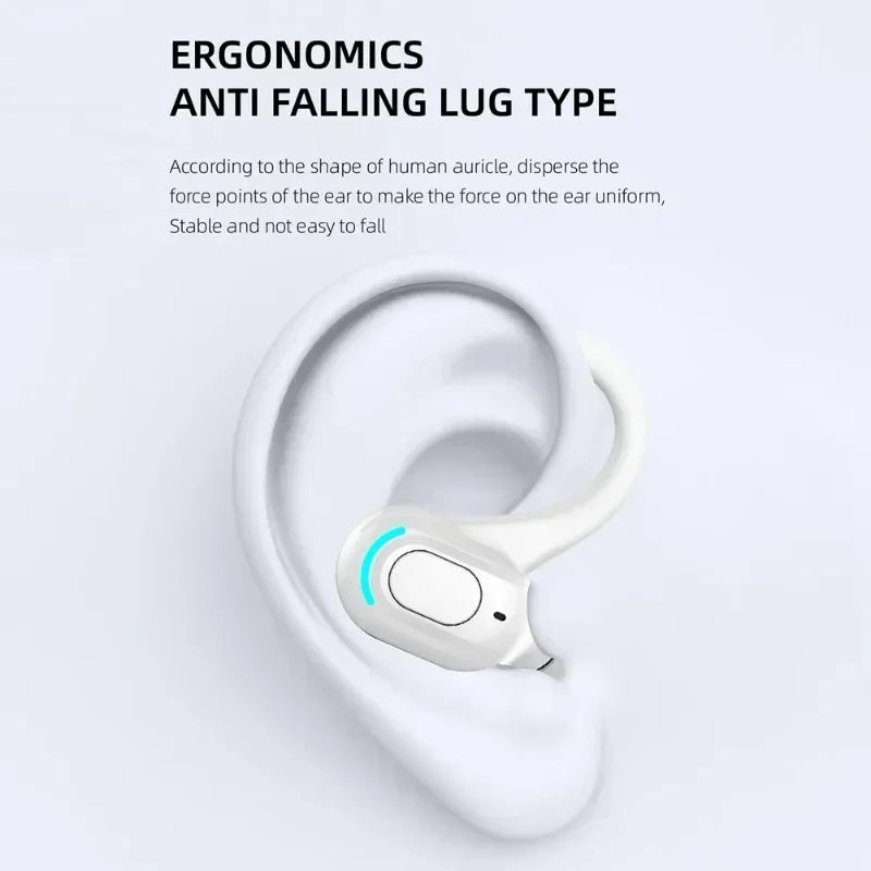 Single Ear Earbuds Call Noise Cancelling Sports Wireless Business Headphones Bluetooth Headset Long Usage Time