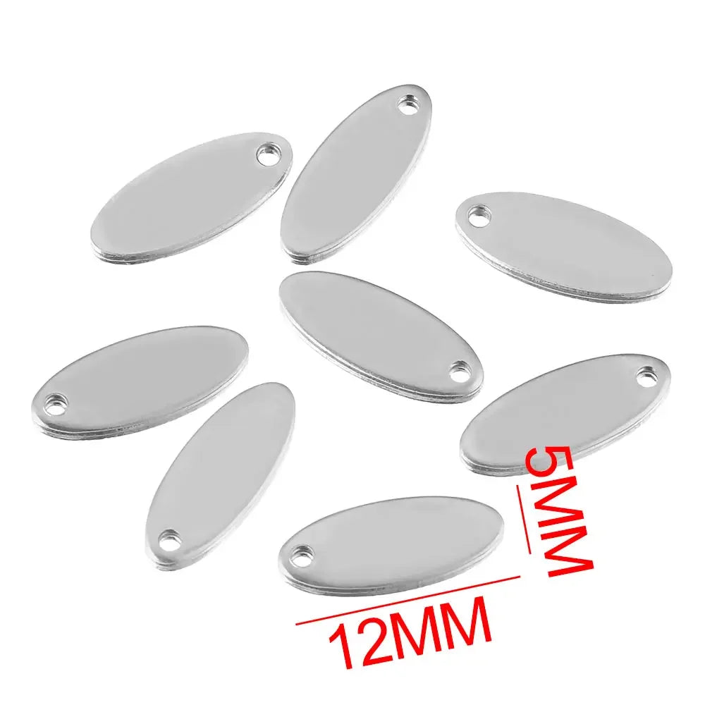 50pcs Customized Custom Laser Engrave Name LOGO Stainless Steel Personalized Necklace Extend Chain Tail Tag Jewelry Wholesale