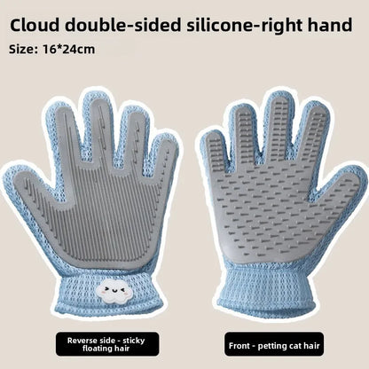 Pet Glove Cat Grooming Glove Cat Hair Deshedding Brush Gloves Dog Comb for Cats Bath Hair Remover Clean Massage Brush for Animal