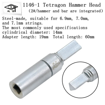 Piano Tuning Repair Tools - Tuning Wrench with Head and Sleeve, Adjustable Wrench for Piano Maintenance