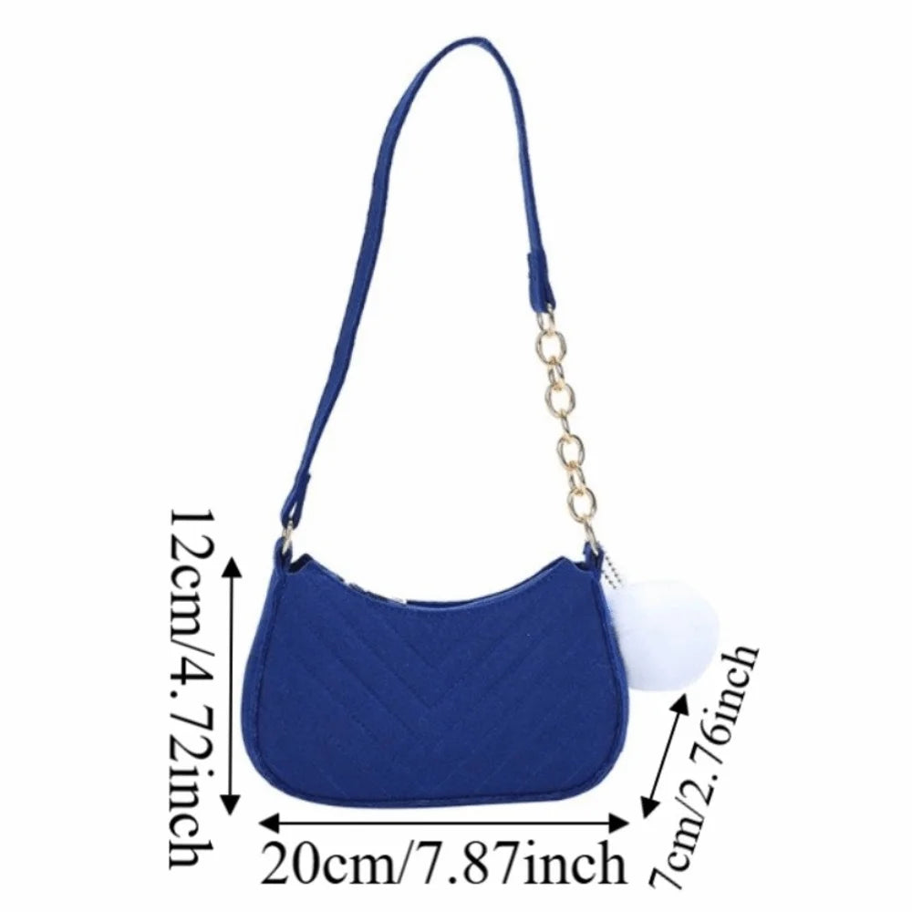 New Fashion Design Mini Shoulder Bag Simple Design Trendy Felt Underarm Bag Casual Light Weight Handbag Work