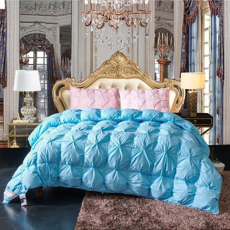 Soft Duvet Luxury 100% Goose Down Blanket King Queen Twin Size Comforter Bedding Filler Bread Shape Super Warm Quilt
