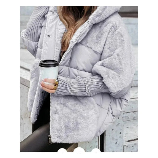 Elegant Jacket for Women Streetwear 2025 Autumn and Winter New Fashion Casual Zipper Loose Jacket Hooded Long Sleeve Coats